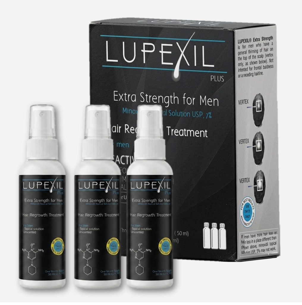 lupexil plus 7% minoxidil sin propilenglicol para hombre